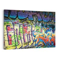 Obraz na płótnie 70x50 - Kolorowy wyraz - graffiti