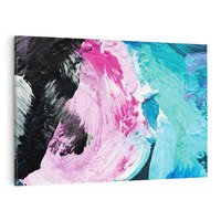 Obraz na płótnie 120x80 - Kolorowy rój wyobraźni - rozlane kolorowe farby olejne, abstrakcja