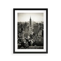 Plakat w ramie 30x40 - Dusza wielkiego miasta - Manhattan, Nowy Jork - rama czarna