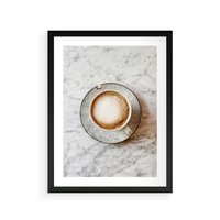 Plakat w ramie 40x50 - Kawa w Perfekcji - kawa w filiżance, cappuccino - rama czarna