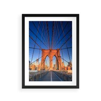 Plakat w ramie 40x50 - Most architektoniczne arcydzieło - most, architektura - rama czarna