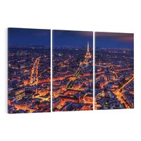 Obraz na płótnie 120x80 - Nocne impresje Paryża - Paryż, noc