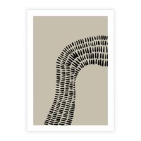 Plakat bez ramy 21x30 - Migotliwa Innowacyjna Ekspresja - boho plakat, czarne kropki kreski
