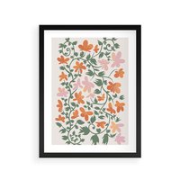 Plakat w ramie 30x40 - Kwiatowa Refleksja - kwiaty polne, plakat - rama czarna