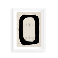 Plakat w ramie 30x40 - Wnętrza Kształtów - abstrakcja, minimalizm - rama biała