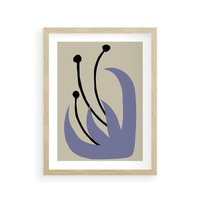 Plakat w ramie 30x40 - Bezgraniczne Przenikanie - minimalizm, boho plakat - rama drewno