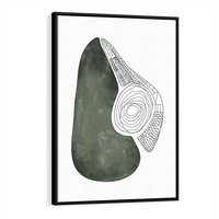 Obraz w ramie 50x70 - Owocowe Boho Inspiracje - minimalistyczny plakat, gruszka - rama czarna