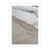 Plakat bez ramy 30x40 - Brzeg Morza: Malownicza Plaża i Fale - morze, plaża