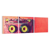 Obraz na płótnie 150x50 - Kaseta - Muzyka Retro - kaseta, muzyka
