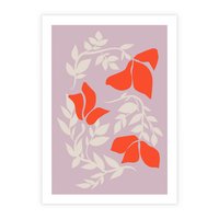 Plakat bez ramy 21x30 - Kwiatowa Kreatywność - nowoczesny plakat, roślinne motywy