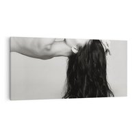 Obraz na płótnie 140x70 - Piękno włosów kobiety w ruchu - włosy, piękno