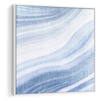Obraz w ramie 50x50 - Abstrakcyjna akwarela - abstrakcja, akwarela - rama biała