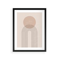 Plakat w ramie 30x40 - Konturem Zdefiniowane - boho plakat, minimalizm - rama czarna