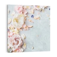 Obraz na płótnie 60x60 - Róże: kwiatowy urok - róże, kwiaty