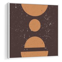 Obraz w ramie 50x50 - Impulsy Przestrzeni - mid century styl, nowoczesna grafika - rama biała