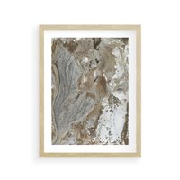 Plakat w ramie 50x70 - Spokój w Beżu - zdjęcie, naturalna tekstura - rama drewno