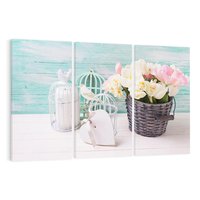 Obraz na płótnie 120x80 - Płatki Pełne Kolorów - kwiaty