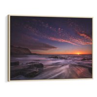 Obraz w ramie 120x80 - Spojrzenie w głąb duszy - zachód słońca, zmierzch - rama drewno