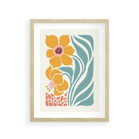 Plakat w ramie 30x40 - Pastelowa Piękność - nowoczesna sztuka, plakat - rama drewno