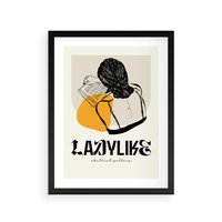 Plakat w ramie 30x40 - Kobiecość w Literach - grafika, nowoczesność - rama czarna