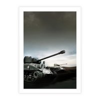 Plakat bez ramy 21x30 - Siła i determinacja: czołgi wojenne - czołgi, wojna