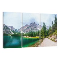 Obraz na płótnie 120x80 - Góry: Piękno nad jeziorem - góry, jezioro