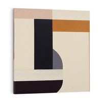 Obraz na płótnie 40x40 - Nowoczesne Brązy - geometryszne pasy, nowoczesny styl