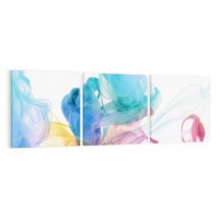 Obraz na płótnie 120x40 - Abstrakcyjne Pastelowe Piękno - abstrakcja, pastelowe