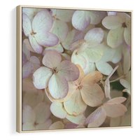 Obraz w ramie 50x50 - Kwiatowy taniec - kwiaty, hortensje - rama drewno