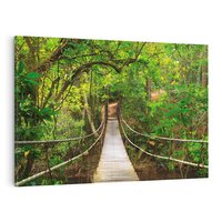 Obraz na płótnie 120x80 - Tajemniczy most w tajskim lesie - Tajlandia, most