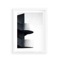 Plakat w ramie 50x70 - Elegancja Współczesności - architektura, nowoczesne formy - rama biała