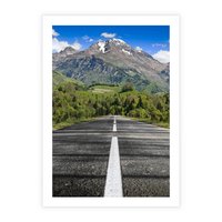 Plakat bez ramy 21x30 - Droga przez góry: podróż do przygody - droga, góry