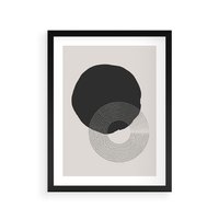 Plakat w ramie 30x40 - Migotliwa Opowieść - abstrakcyjna kompozycja, okręgi - rama czarna