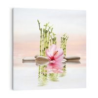 Obraz na płótnie 70x70 - Harmonia i relaks - spa, bambus