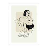 Plakat bez ramy 40x50 - Moc to Ona - rysunek, sztuka nowoczesna