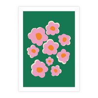 Plakat bez ramy 50x70 - Przenikające Refleksje - abstrakcyjny plakat, boho styl