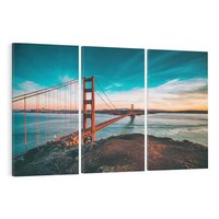 Obraz na płótnie 120x80 - Złoty Gate: majestatyczny most Ameryki - Golden Gate, most