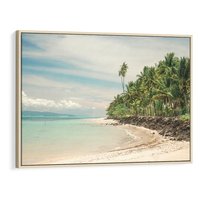 Obraz w ramie 120x80 - Uczta Egzotycznych Marzeń - fotografia, rajska plaża - rama drewno