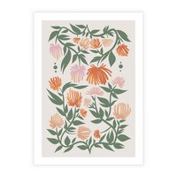 Plakat bez ramy 40x50 - Kwiatowe Odbicia - kwiaty polne, plakat