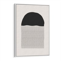 Obraz w ramie 80x120 - Wewnętrzne Widzenia - abstrakcyjna kompozycja, półkole - rama biała