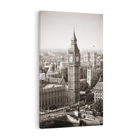 Obraz na płótnie 80x120 - Magiczna esencja Londynu: Big Ben i miasto - Big Ben, Londyn