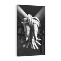 Obraz na płótnie 80x120 - Splątane Uczucia - czarno biała fotografia, artystyczna
