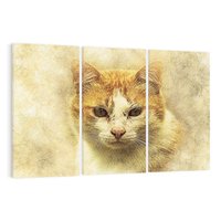 Obraz na płótnie 120x80 - Kot w abstrakcyjnym świecie - kot, sztuka