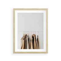 Plakat w ramie 30x40 - Boho Elegancja - boho kobiece zdjęcie, wieszak - rama drewno