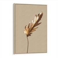 Obraz w ramie 70x100 - Piękno w Detalu - złoty, liść - rama drewno