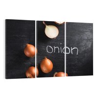 Obraz na płótnie 120x80 - Aromatyczne Inspiracje - cebula, kuchnia