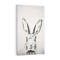 Obraz na płótnie 70x100 - Szkicowany królik w grafice - szkic, królik