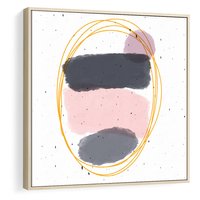 Obraz w ramie 80x80 - Migocące Odbicia - abstrakcyjna kompozycja, jak ręcznie malowana - rama drewno