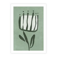 Plakat bez ramy 40x50 - Objęcia Zieleni - zielona abstrakcja, zgaszona zieleń