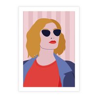 Plakat bez ramy 40x50 - Kobieca Ekspresja - nowoczesny plakat, styl retro